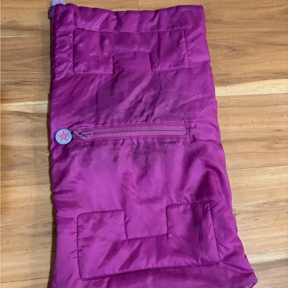 American Girl Doll Purple Floral Sleeping Bag
